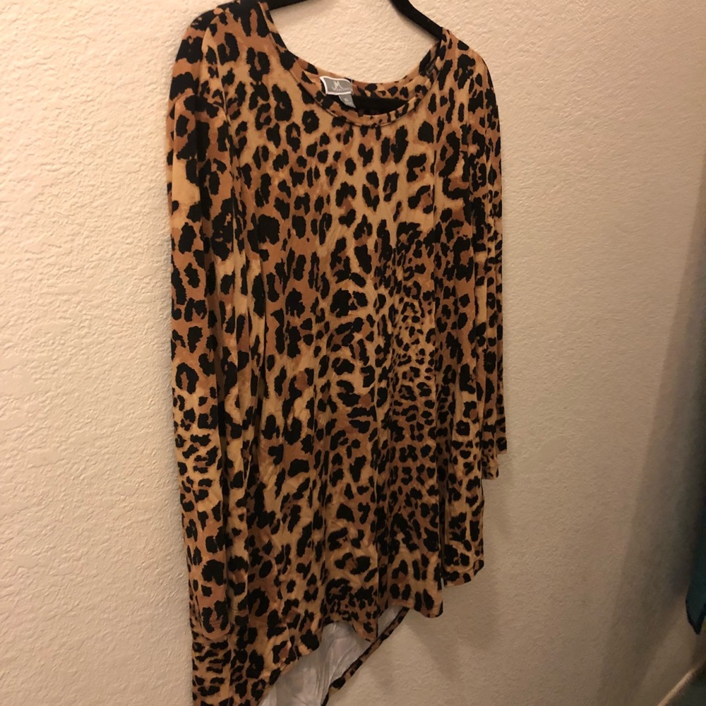 Leopard print light weight long sleeved shirt